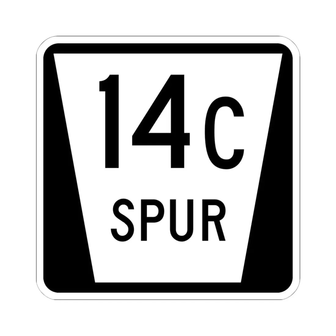 N SPUR 14C (Nebraska) (Road Sign) STICKER Vinyl Kiss-Cut Decal 6 Inch White - The Sticker Space