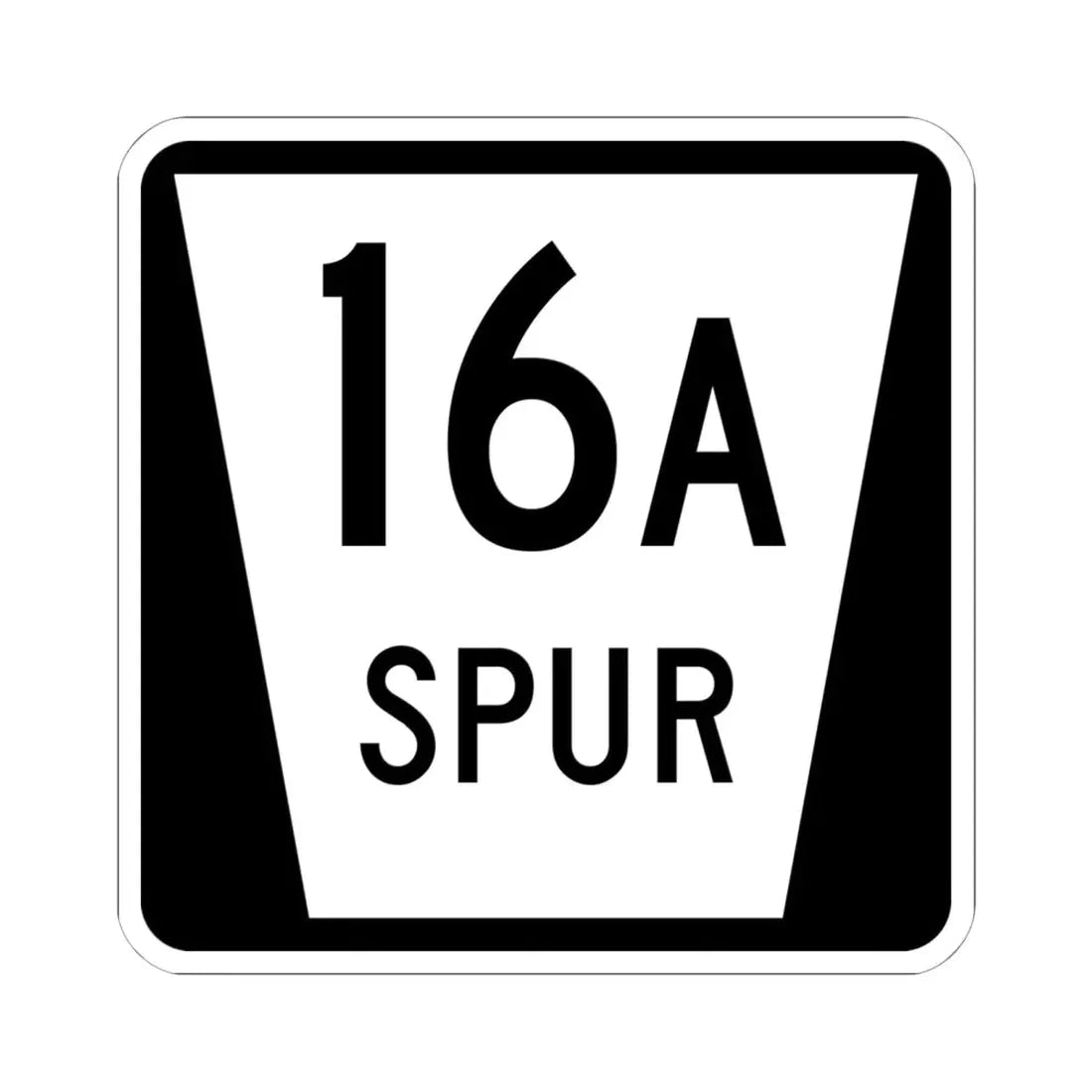 N SPUR 16A (Nebraska) (Road Sign) STICKER Vinyl Kiss-Cut Decal 6 Inch White - The Sticker Space