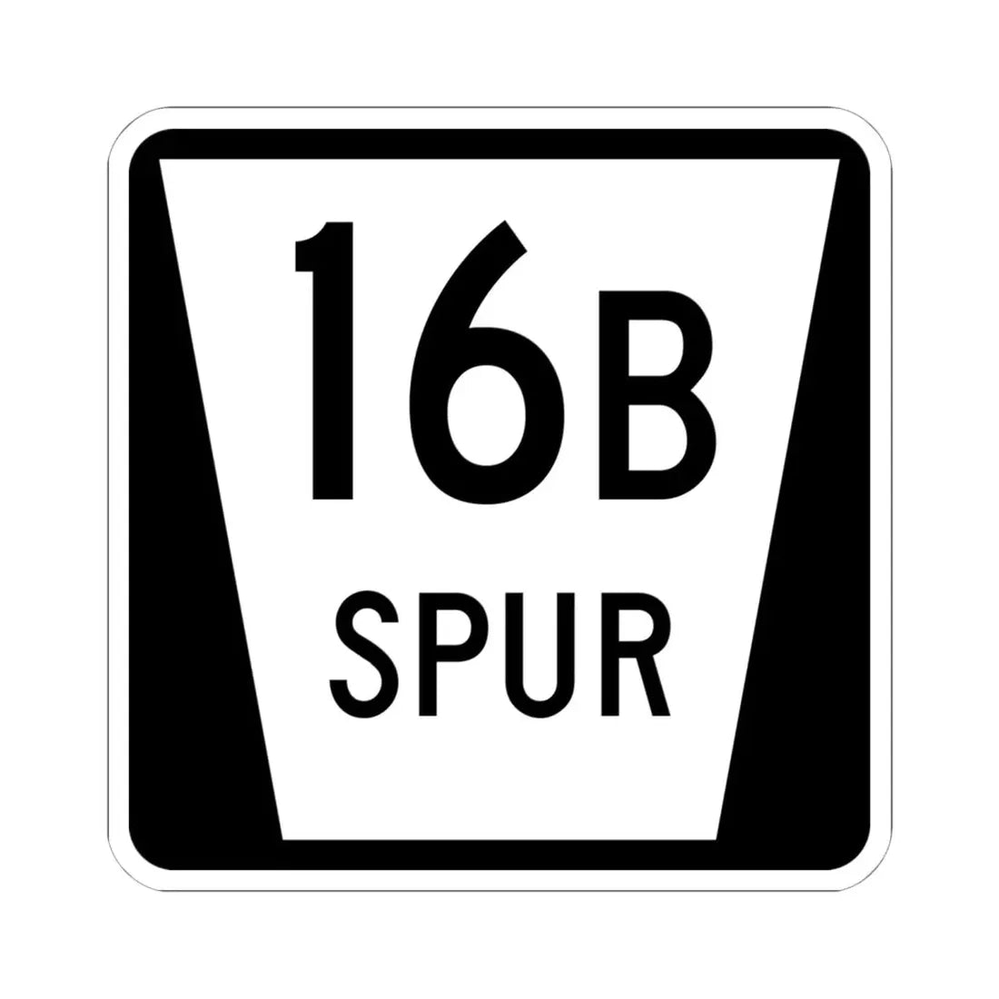N SPUR 16B (Nebraska) (Road Sign) STICKER Vinyl Kiss-Cut Decal 6 Inch White - The Sticker Space