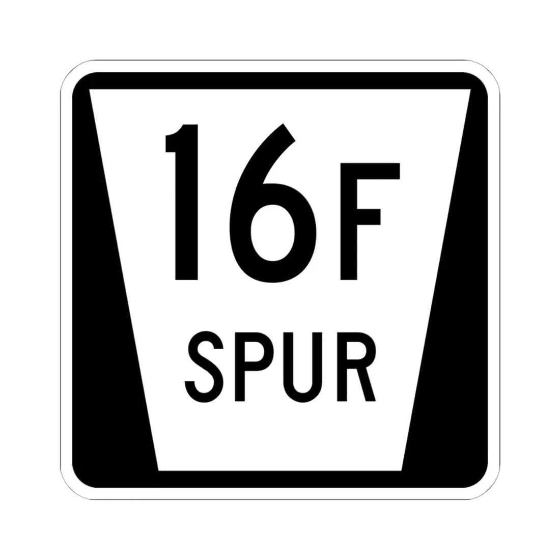 N SPUR 16F (Nebraska) (Road Sign) STICKER Vinyl Kiss-Cut Decal 6 Inch White - The Sticker Space