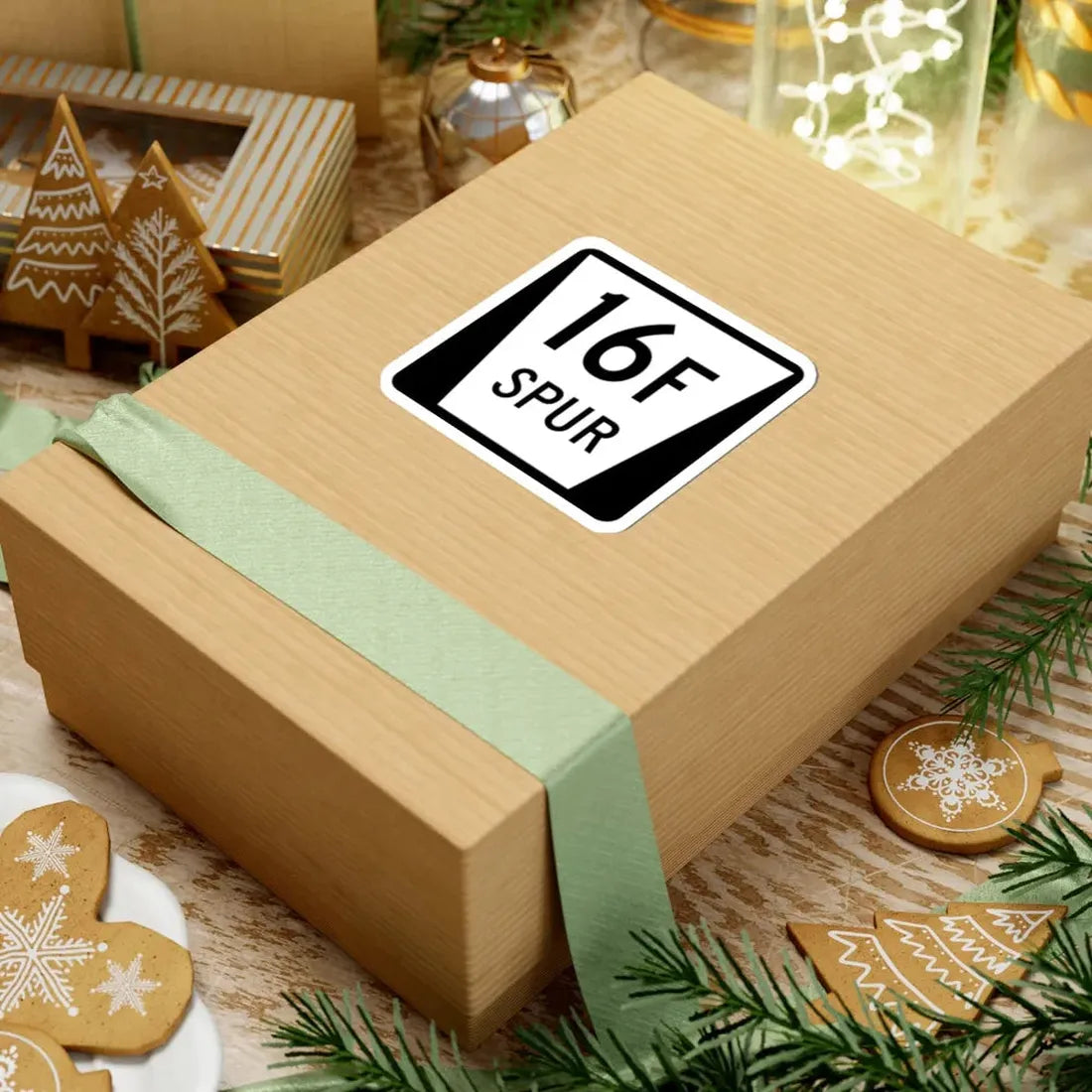 N SPUR 16F (Nebraska) (Road Sign) STICKER Vinyl Kiss-Cut Decal - The Sticker Space