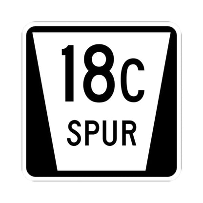 N SPUR 18C (Nebraska) (Road Sign) STICKER Vinyl Kiss-Cut Decal 2 Inch White - The Sticker Space