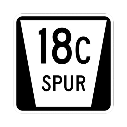 N SPUR 18C (Nebraska) (Road Sign) STICKER Vinyl Kiss-Cut Decal 2 Inch White - The Sticker Space