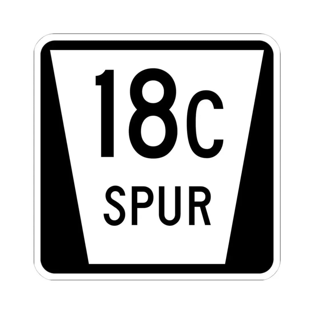 N SPUR 18C (Nebraska) (Road Sign) STICKER Vinyl Kiss-Cut Decal 4 Inch White - The Sticker Space