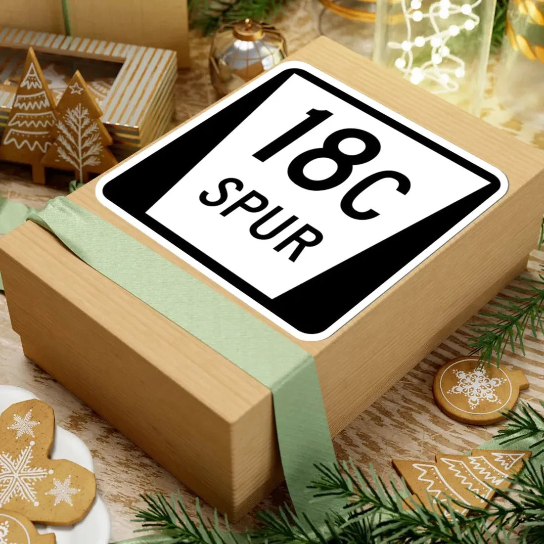 N SPUR 18C (Nebraska) (Road Sign) STICKER Vinyl Kiss-Cut Decal - The Sticker Space