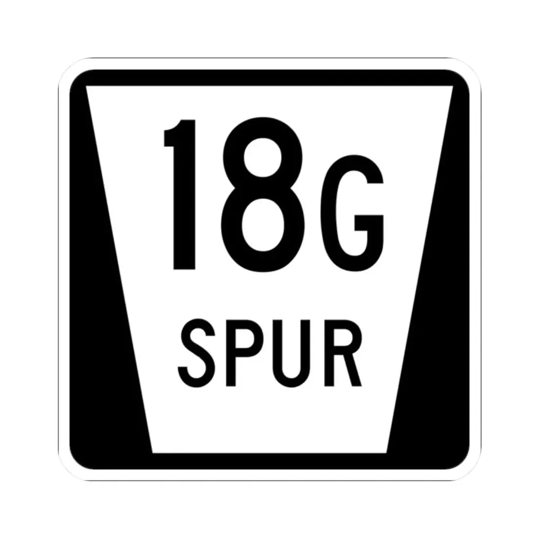 N SPUR 18G (Nebraska) (Road Sign) STICKER Vinyl Kiss-Cut Decal 2 Inch White - The Sticker Space