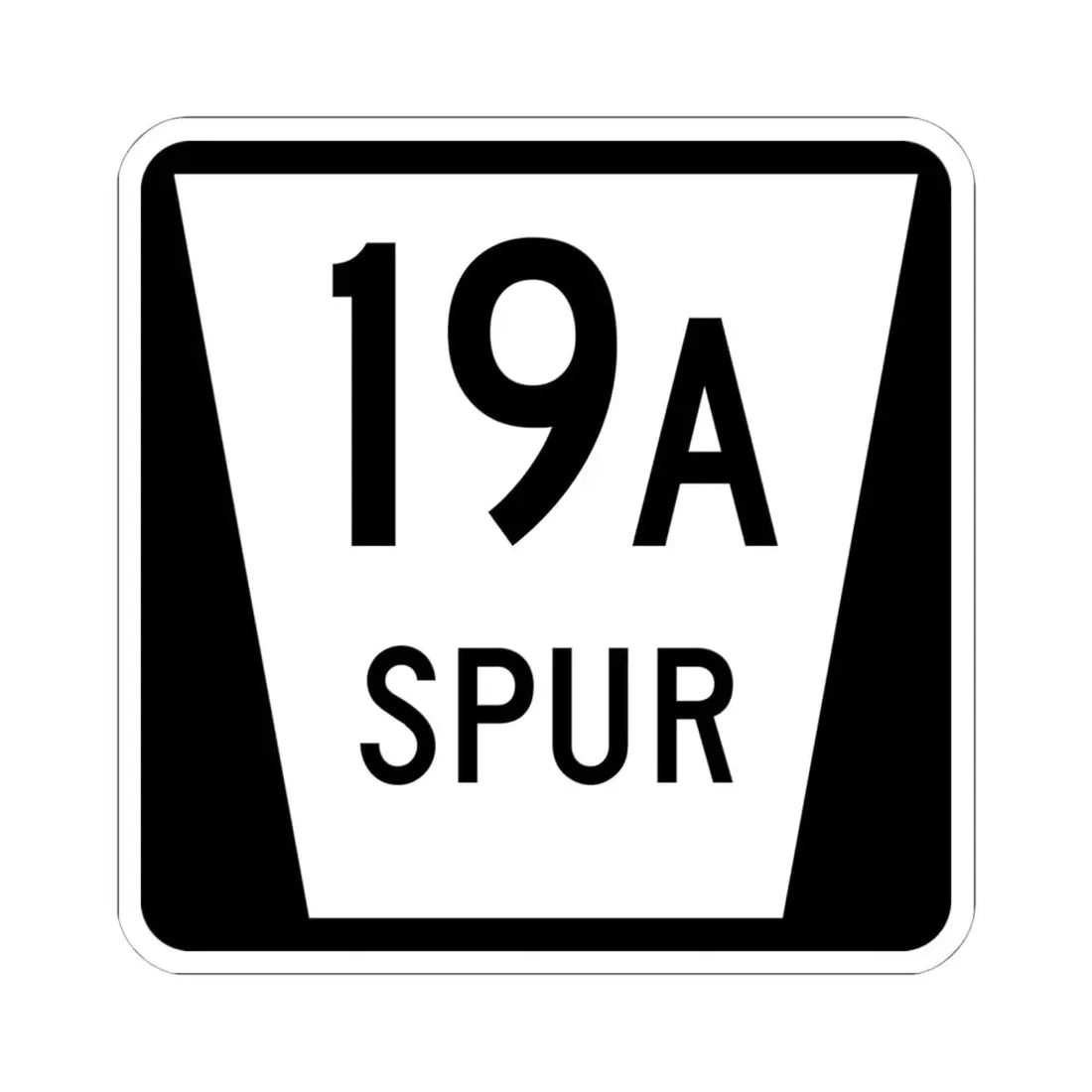 N SPUR 19A (Nebraska) (Road Sign) STICKER Vinyl Kiss-Cut Decal 6 Inch White - The Sticker Space