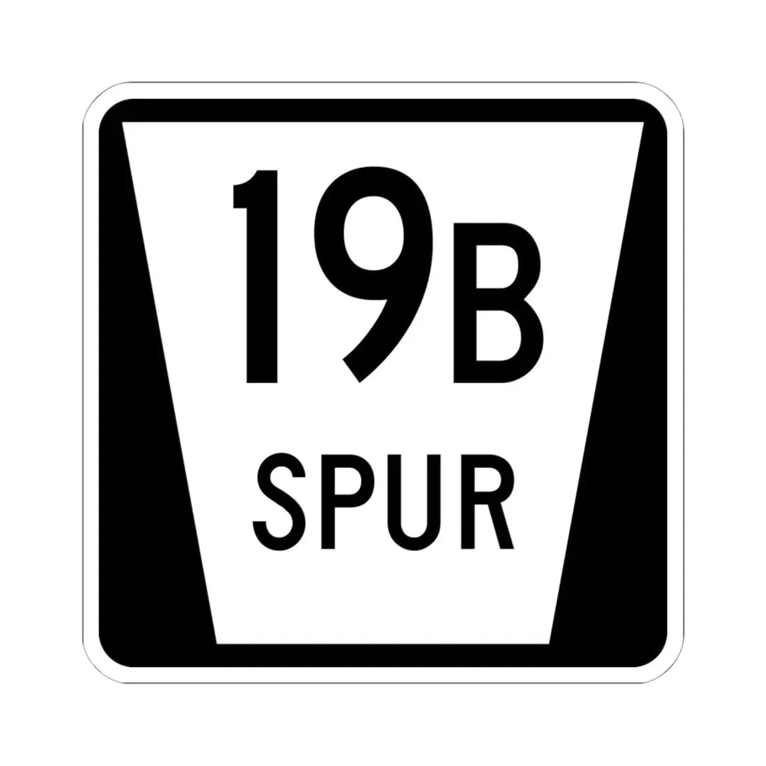 N SPUR 19B (Nebraska) (Road Sign) STICKER Vinyl Kiss-Cut Decal 6 Inch White - The Sticker Space