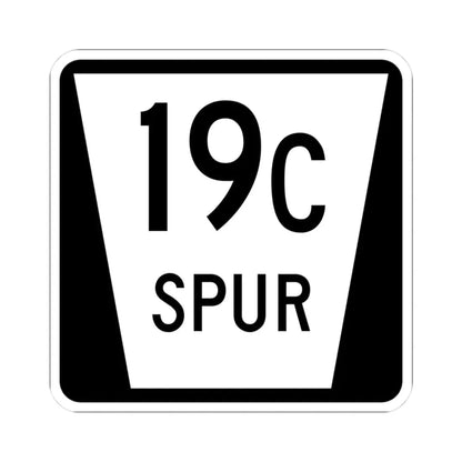 N SPUR 19C (Nebraska) (Road Sign) STICKER Vinyl Kiss-Cut Decal 3 Inch White - The Sticker Space