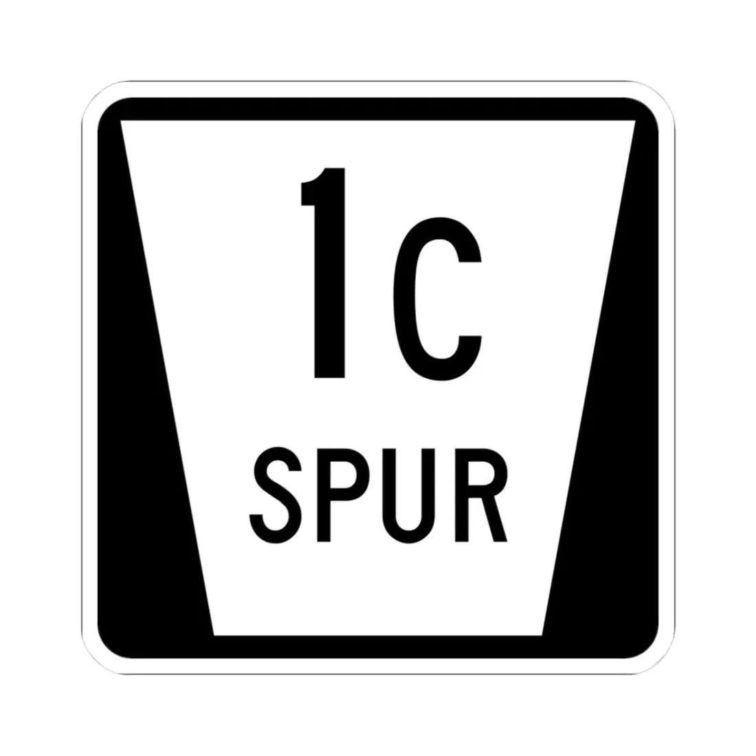 N SPUR 1C (Nebraska) (Road Sign) STICKER Vinyl Kiss-Cut Decal 3 Inch White - The Sticker Space