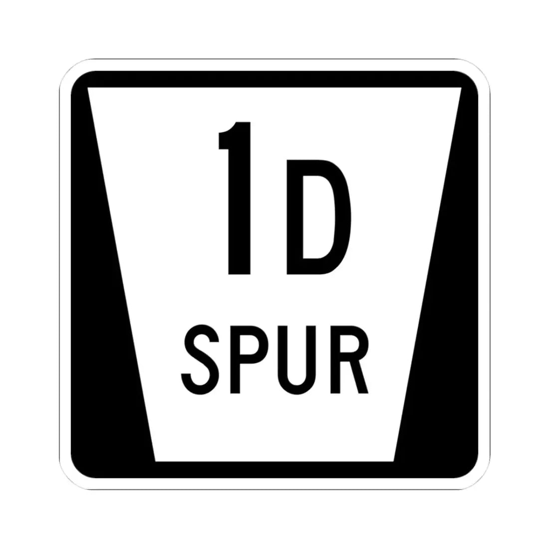 N SPUR 1D (Nebraska) (Road Sign) STICKER Vinyl Kiss-Cut Decal 3 Inch White - The Sticker Space