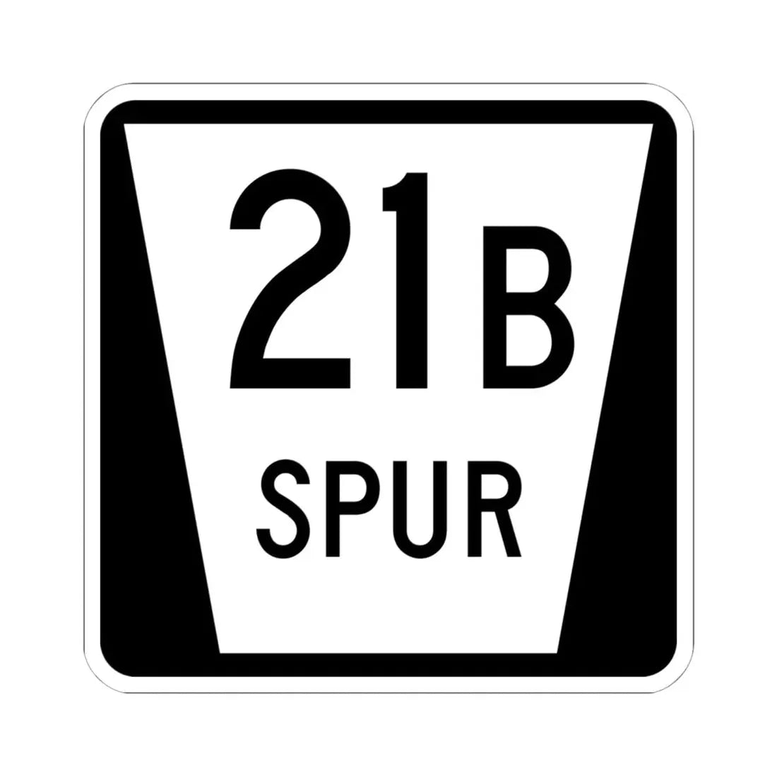 N SPUR 21B (Nebraska) (Road Sign) STICKER Vinyl Kiss-Cut Decal 6 Inch White - The Sticker Space