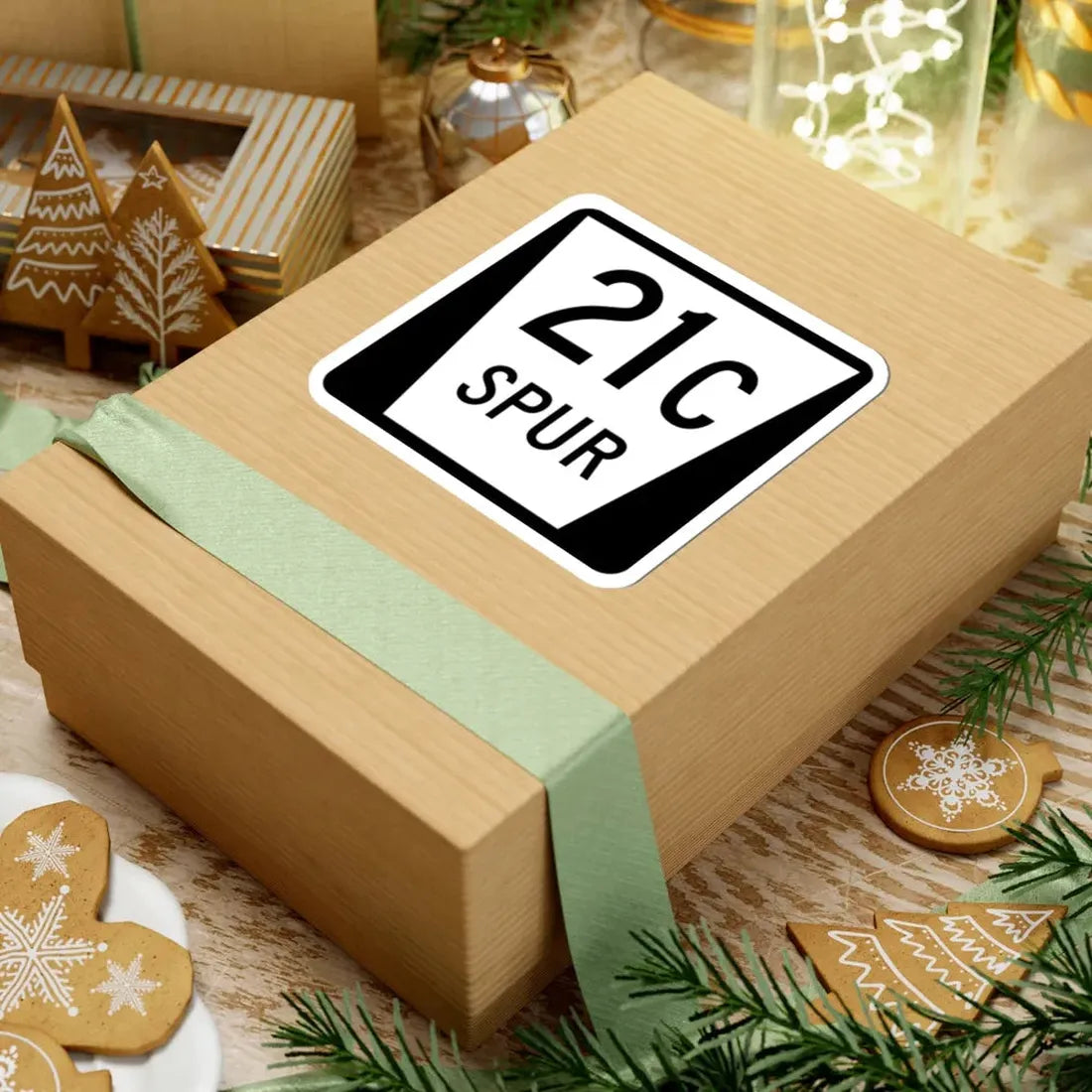 N SPUR 21C (Nebraska) (Road Sign) STICKER Vinyl Kiss-Cut Decal - The Sticker Space