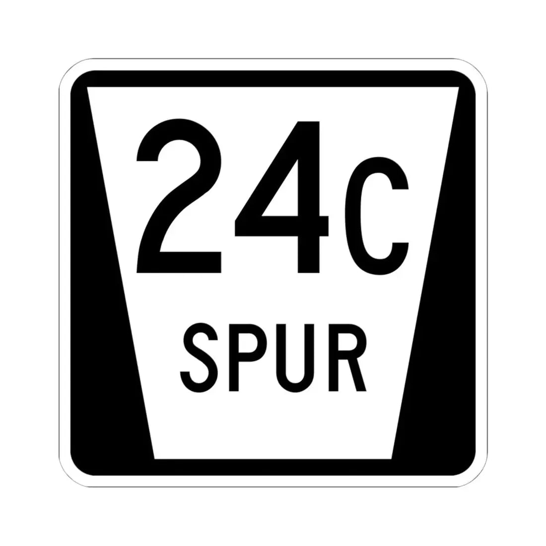 N SPUR 24C (Nebraska) (Road Sign) STICKER Vinyl Kiss-Cut Decal 6 Inch White - The Sticker Space