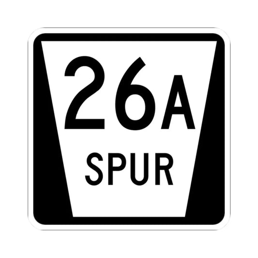 N SPUR 26A (Nebraska) (Road Sign) STICKER Vinyl Kiss-Cut Decal 2 Inch White - The Sticker Space