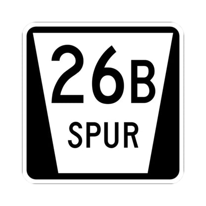 N SPUR 26B (Nebraska) (Road Sign) STICKER Vinyl Kiss-Cut Decal 2 Inch White - The Sticker Space