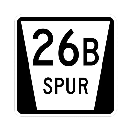 N SPUR 26B (Nebraska) (Road Sign) STICKER Vinyl Kiss-Cut Decal 2 Inch White - The Sticker Space