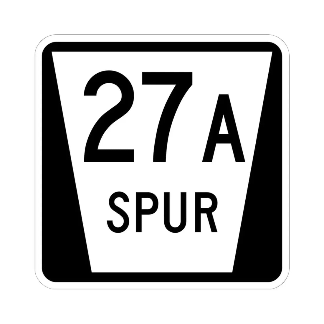 N SPUR 27A (Nebraska) (Road Sign) STICKER Vinyl Kiss-Cut Decal 6 Inch White - The Sticker Space