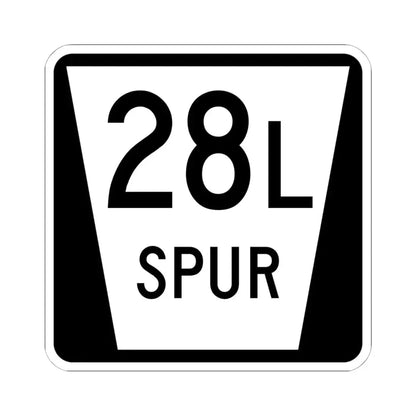 N SPUR 28L (Nebraska) (Road Sign) STICKER Vinyl Kiss-Cut Decal 6 Inch White - The Sticker Space
