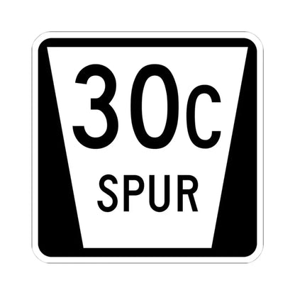N SPUR 30C (Nebraska) (Road Sign) STICKER Vinyl Kiss-Cut Decal 4 Inch White - The Sticker Space