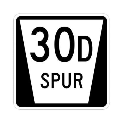 N SPUR 30D (Nebraska) (Road Sign) STICKER Vinyl Kiss-Cut Decal 4 Inch White - The Sticker Space