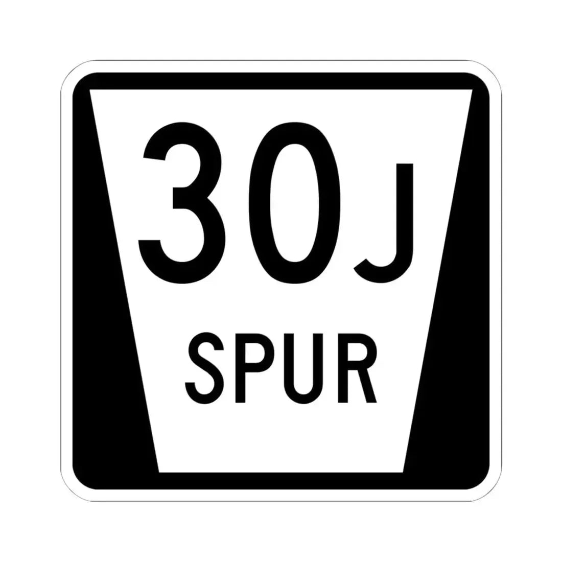 N SPUR 30J (Nebraska) (Road Sign) STICKER Vinyl Kiss-Cut Decal 6 Inch White - The Sticker Space