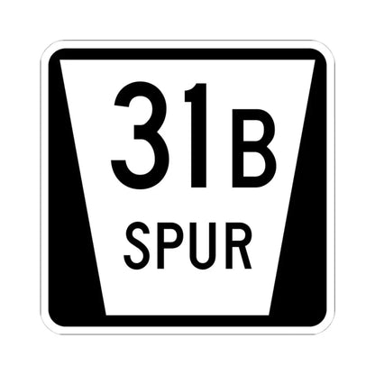 N SPUR 31B (Nebraska) (Road Sign) STICKER Vinyl Kiss-Cut Decal 4 Inch White - The Sticker Space