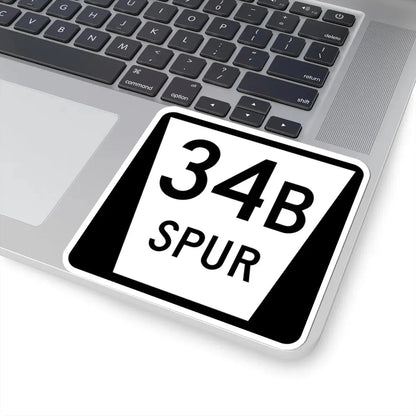 N SPUR 34B (Nebraska) (Road Sign) STICKER Vinyl Kiss-Cut Decal - The Sticker Space