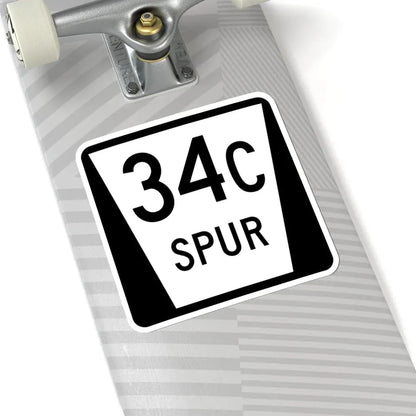 N SPUR 34C (Nebraska) (Road Sign) STICKER Vinyl Kiss-Cut Decal - The Sticker Space