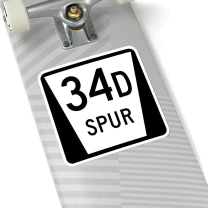 N SPUR 34D (Nebraska) (Road Sign) STICKER Vinyl Kiss-Cut Decal - The Sticker Space