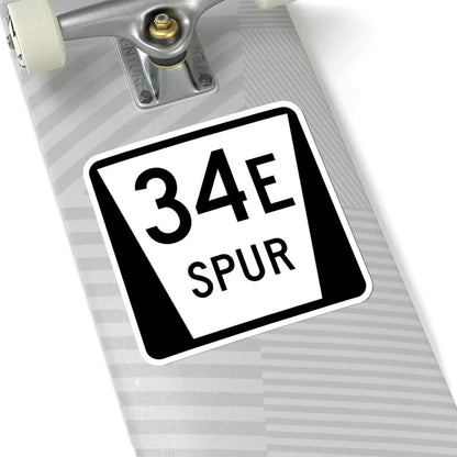 N SPUR 34E (Nebraska) (Road Sign) STICKER Vinyl Kiss-Cut Decal - The Sticker Space