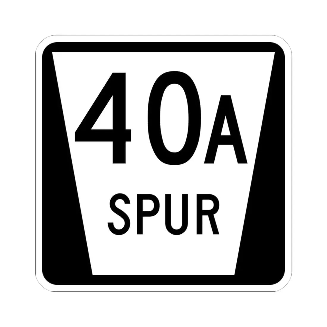 N SPUR 40A (Nebraska) (Road Sign) STICKER Vinyl Kiss-Cut Decal 4 Inch White - The Sticker Space