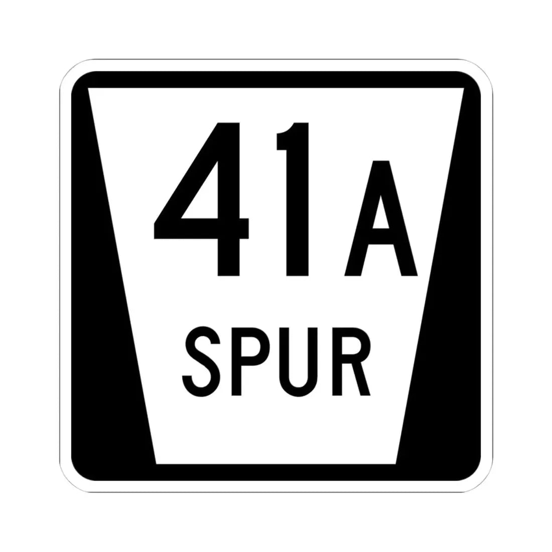 N SPUR 41A (Nebraska) (Road Sign) STICKER Vinyl Kiss-Cut Decal 4 Inch White - The Sticker Space