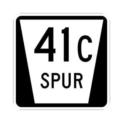 N SPUR 41C (Nebraska) (Road Sign) STICKER Vinyl Kiss-Cut Decal 2 Inch White - The Sticker Space