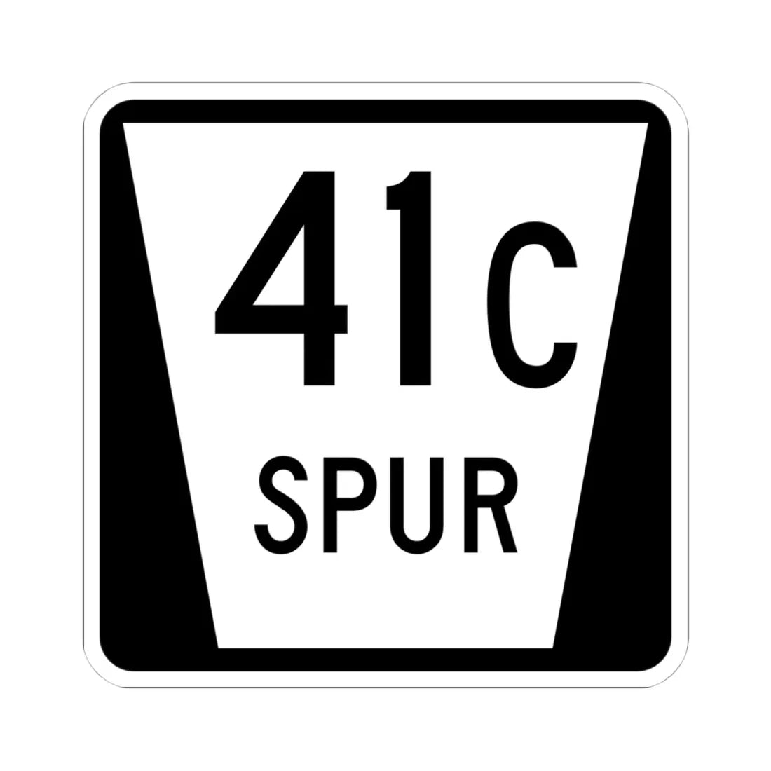 N SPUR 41C (Nebraska) (Road Sign) STICKER Vinyl Kiss-Cut Decal 4 Inch White - The Sticker Space
