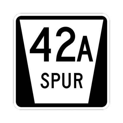 N SPUR 42A (Nebraska) (Road Sign) STICKER Vinyl Kiss-Cut Decal 4 Inch White - The Sticker Space