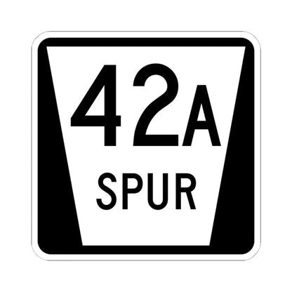 N SPUR 42A (Nebraska) (Road Sign) STICKER Vinyl Kiss-Cut Decal 6 Inch White - The Sticker Space