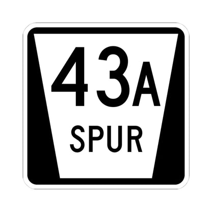 N SPUR 43A (Nebraska) (Road Sign) STICKER Vinyl Kiss-Cut Decal 4 Inch White - The Sticker Space