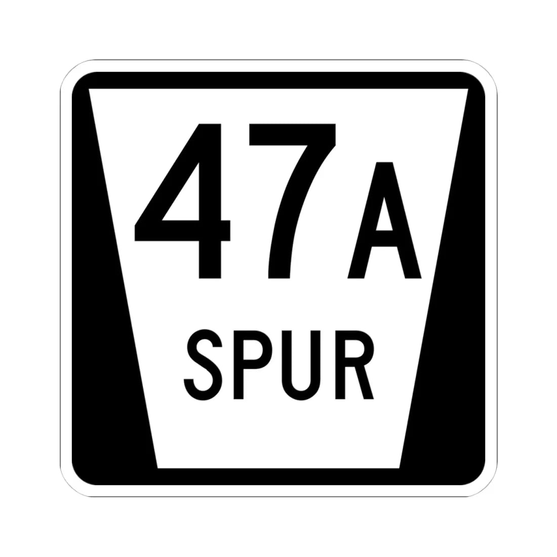 N SPUR 47A (Nebraska) (Road Sign) STICKER Vinyl Kiss-Cut Decal 4 Inch White - The Sticker Space
