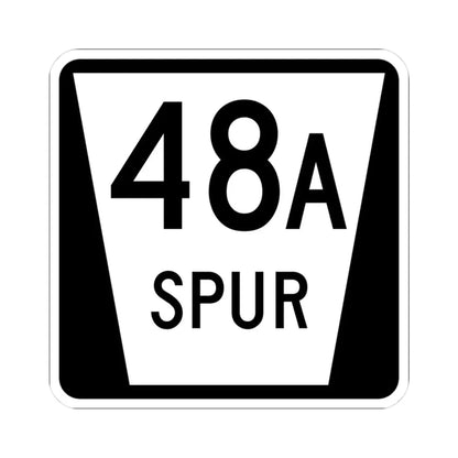 N SPUR 48A (Nebraska) (Road Sign) STICKER Vinyl Kiss-Cut Decal 3 Inch White - The Sticker Space