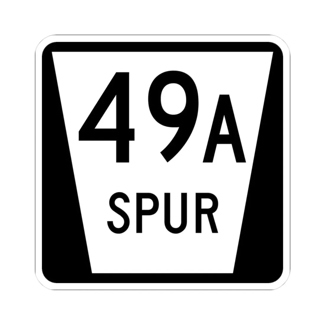 N SPUR 49A (Nebraska) (Road Sign) STICKER Vinyl Kiss-Cut Decal 3 Inch White - The Sticker Space