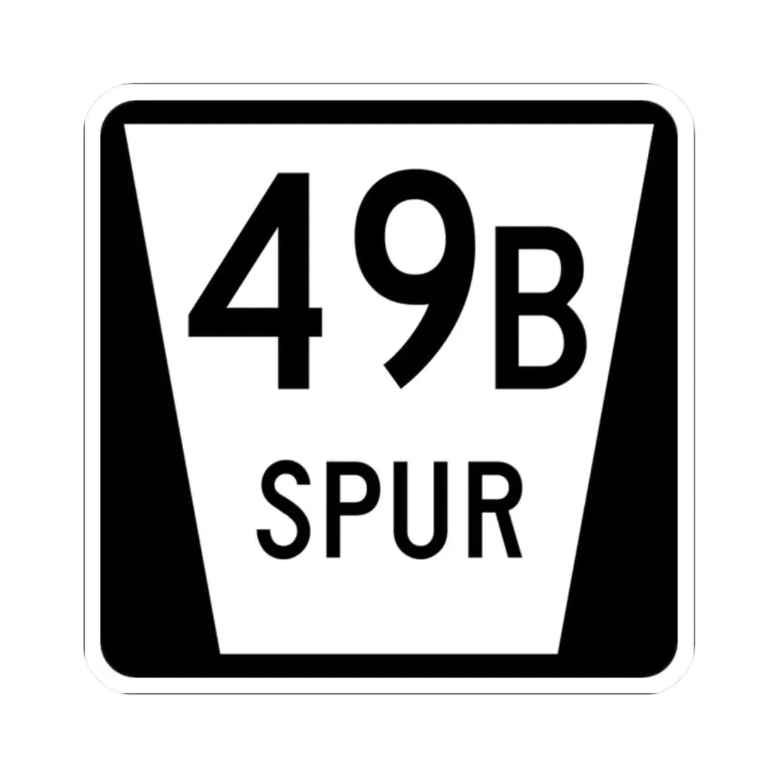 N SPUR 49B (Nebraska) (Road Sign) STICKER Vinyl Kiss-Cut Decal 2 Inch White - The Sticker Space