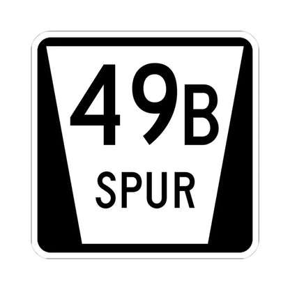 N SPUR 49B (Nebraska) (Road Sign) STICKER Vinyl Kiss-Cut Decal 4 Inch White - The Sticker Space