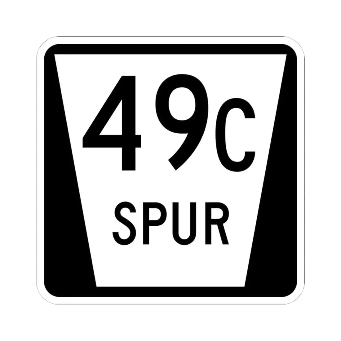 N SPUR 49C (Nebraska) (Road Sign) STICKER Vinyl Kiss-Cut Decal 4 Inch White - The Sticker Space