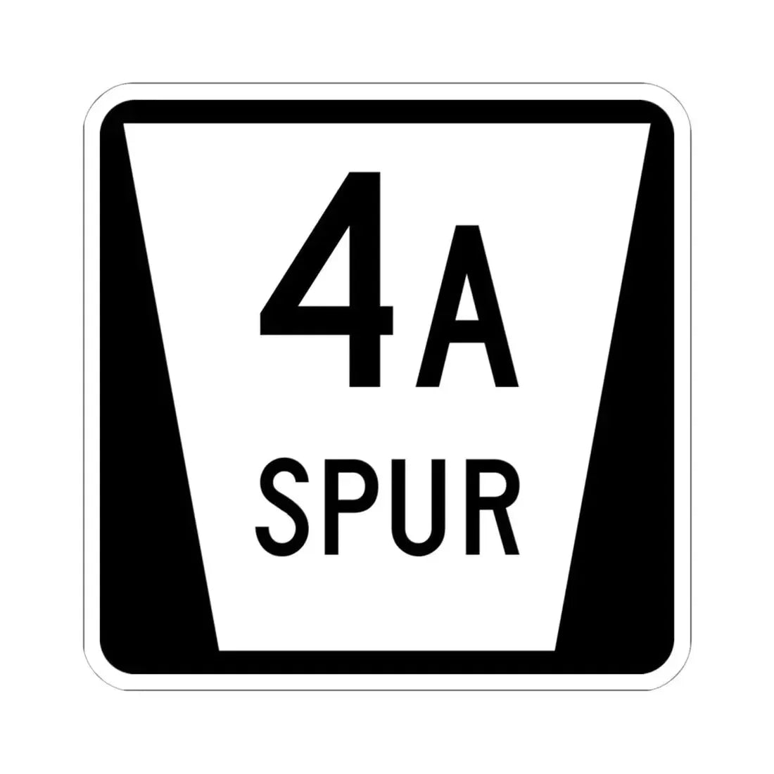 N SPUR 4A (Nebraska) (Road Sign) STICKER Vinyl Kiss-Cut Decal 6 Inch White - The Sticker Space
