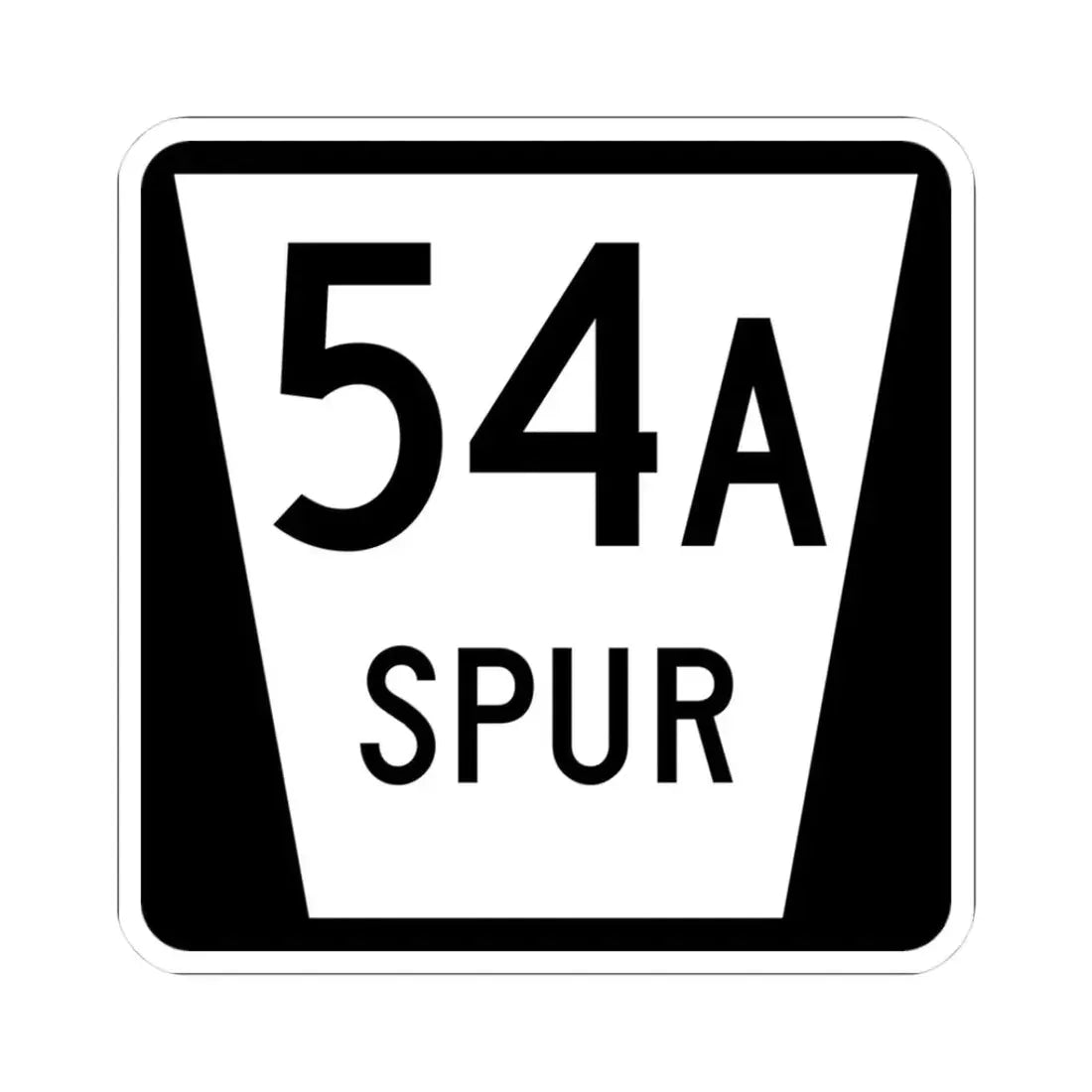N SPUR 54A (Nebraska) (Road Sign) STICKER Vinyl Kiss-Cut Decal 3 Inch White - The Sticker Space