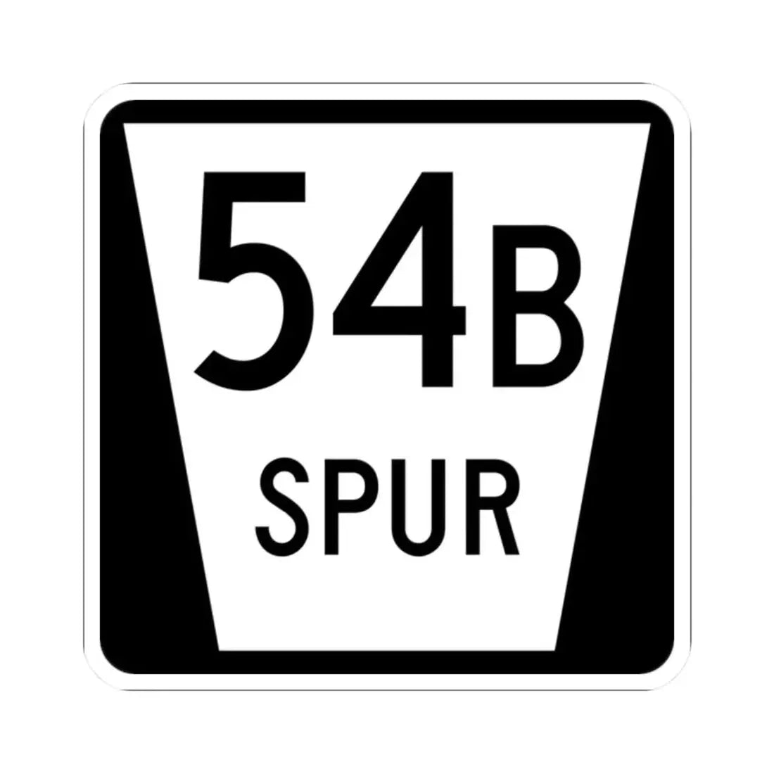 N SPUR 54B (Nebraska) (Road Sign) STICKER Vinyl Kiss-Cut Decal 2 Inch White - The Sticker Space