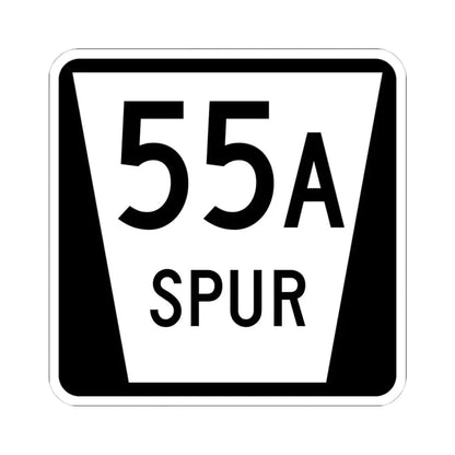 N SPUR 55A (Nebraska) (Road Sign) STICKER Vinyl Kiss-Cut Decal 4 Inch White - The Sticker Space