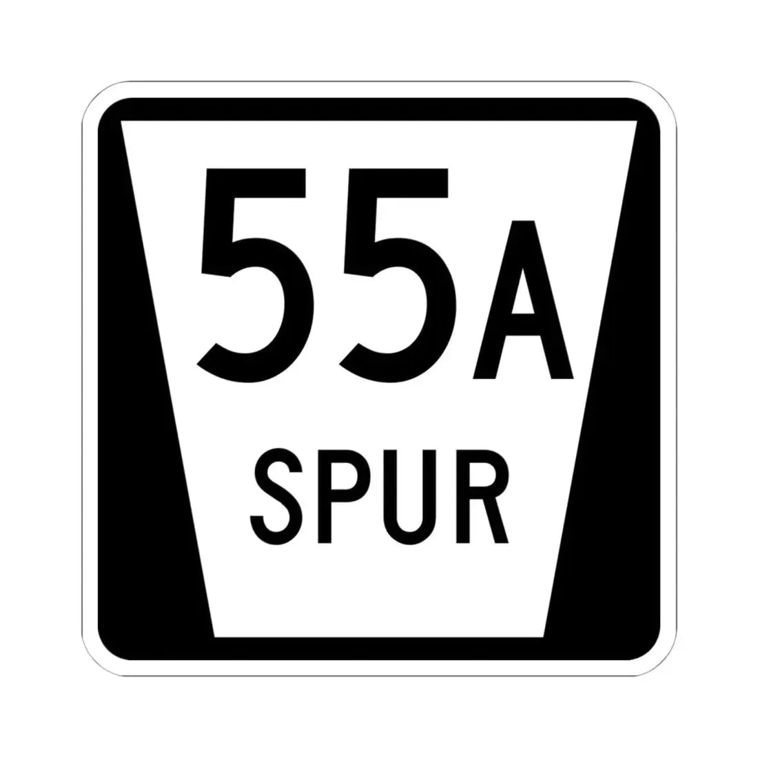 N SPUR 55A (Nebraska) (Road Sign) STICKER Vinyl Kiss-Cut Decal 6 Inch White - The Sticker Space
