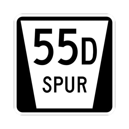 N SPUR 55D (Nebraska) (Road Sign) STICKER Vinyl Kiss-Cut Decal 2 Inch White - The Sticker Space